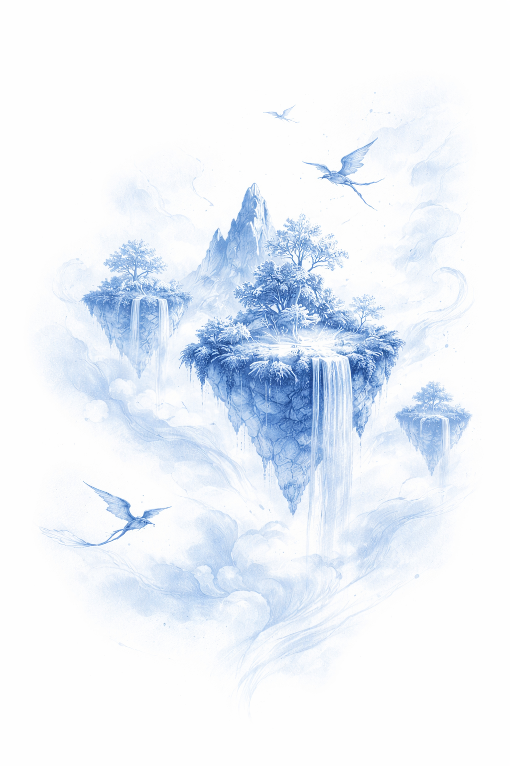 Illustration des îles flottantes de Dracus